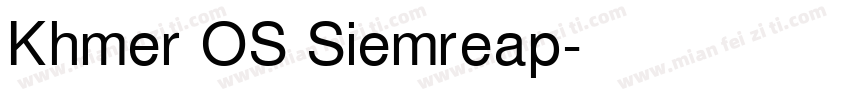 Khmer OS Siemreap字体转换
